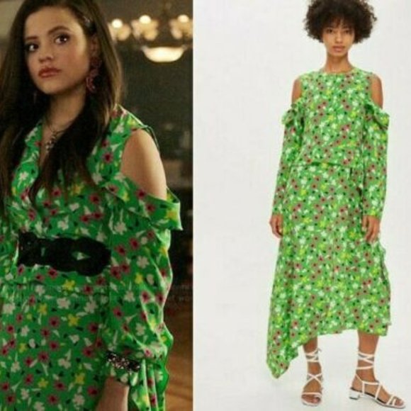 topshop waterfall dress